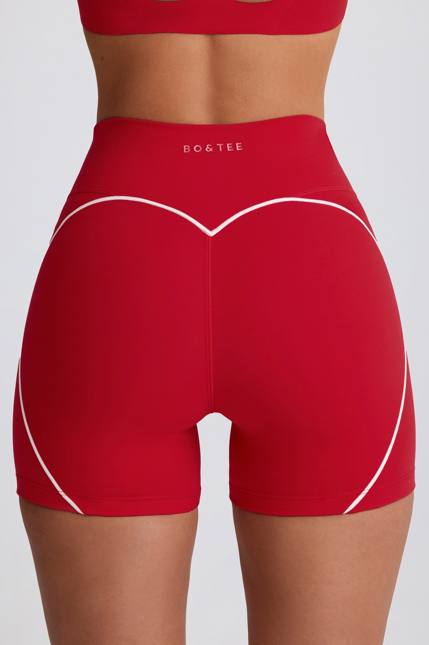 Soft Active Mini Shorts in Hot Red