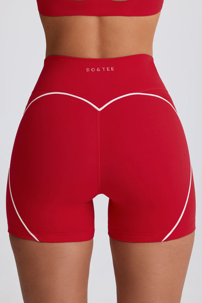 Soft Active Mini Shorts in Hot Red